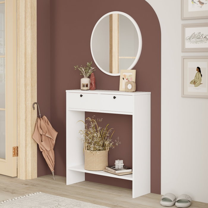 Hanah Home Aparador Blanco Lr1-W, 80.4 x 90 x 24.2 cm